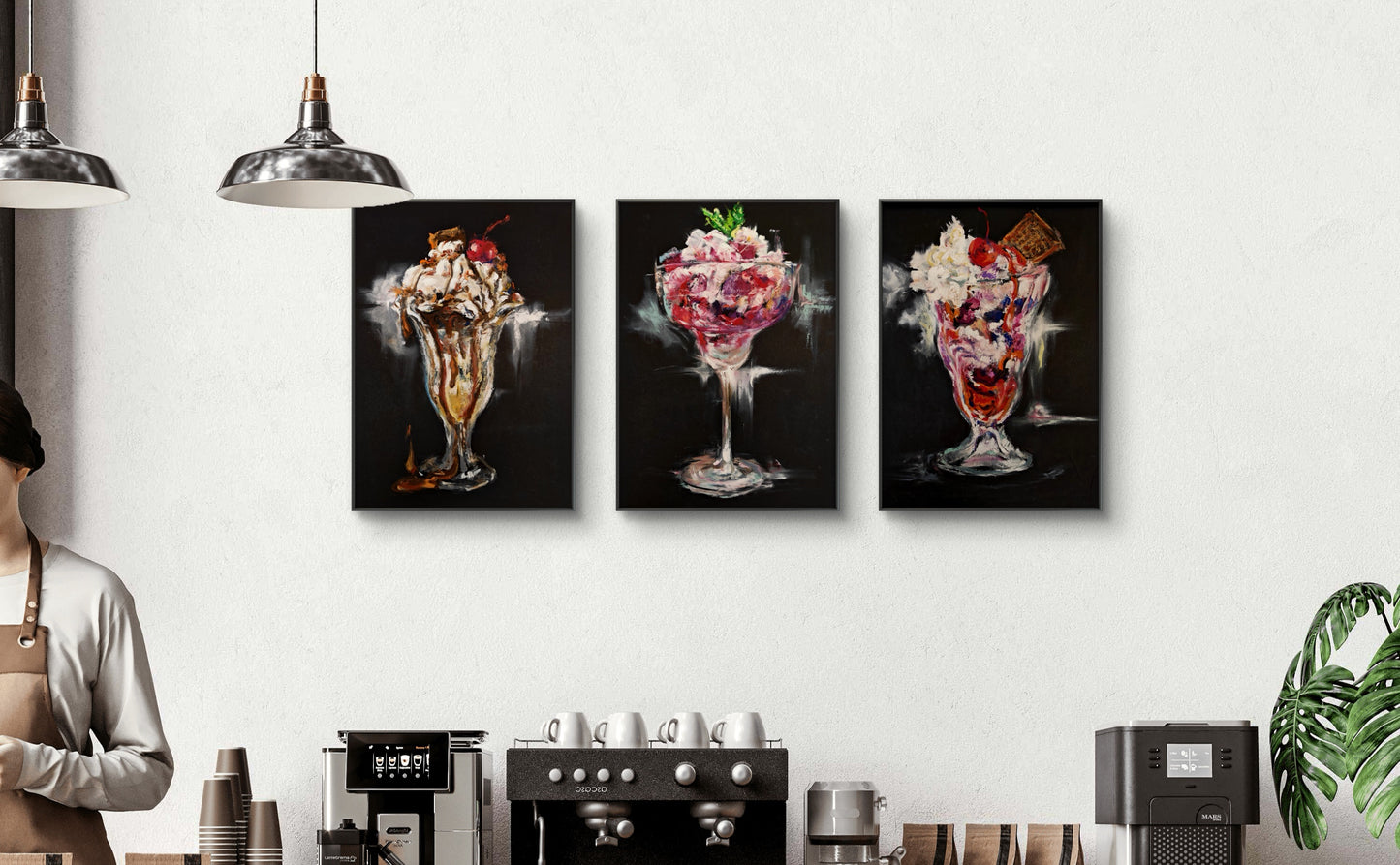 Ice Cream Art Print - A4 Archival Fine Art Print  (unframed) (TIC-01)